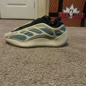 Yeezy Sneakers in Black, Blue, and Cream